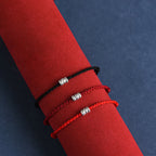 Fortune Jewel 925 Sterling Silver Beads Protection Luck Braided Bracelet Anklet