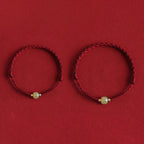 Fortune Jewel Natural Hetian Jade 999 Gold Beads Protection Luck Braided Bracelet Anklet