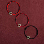 Fortune Jewel Natural Hetian Jade Peace Buckle Protection Luck Braided Bracelet Anklet