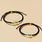 Fortune Jewel Natural Hetian Jade Peace Buckle Fu Character Protection Luck Braided Bracelet