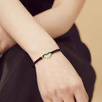 Fortune Jewel Natural Hetian Jade Peace Buckle Fu Character Protection Luck Braided Bracelet