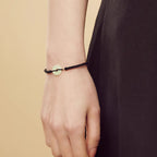 Fortune Jewel Natural Hetian Jade Peace Buckle Fu Character Protection Luck Braided Bracelet