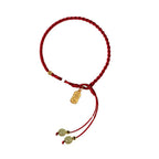 Fortune Jewel Natural Hetian Jade Peace Buckle Red String Luck Braided Bracelet