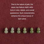 Fortune Jewel Natural Hetian Jade Gourd Protection Luck Braided Bracelet Anklet