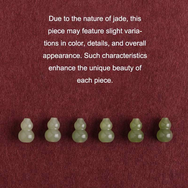 Fortune Jewel Natural Hetian Jade Gourd Protection Luck Braided Bracelet Anklet