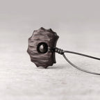 Fortune Jewel Ebony Wood Obsidian Irregular Shape Peace Calm Necklace Pendant