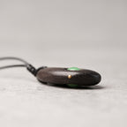 Fortune Jewel Ebony Wood Green Aventurine Peace Calm Necklace Pendant
