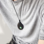 Fortune Jewel Ebony Wood Green Aventurine Peace Calm Necklace Pendant