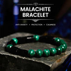 Fortune Jewel "May Peace and Power Walk Beside You" Malachite Bracelet Includes Gift Message Card Fortune Jewel