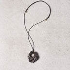 Fortune Jewel Ebony Wood Hollow Irregular Shape Peace Balance Necklace Pendant