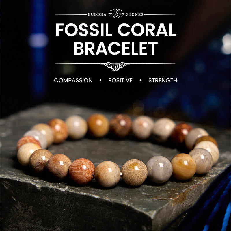 Fortune Jewel Fossil Coral Compassion Bracelet