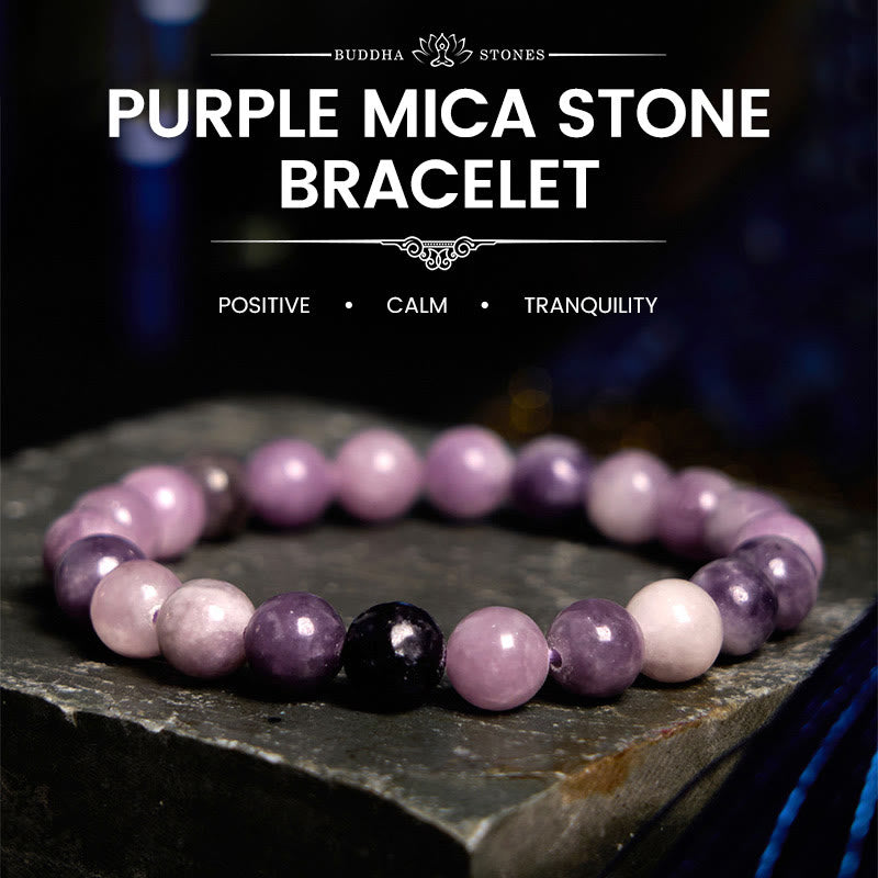 Fortune Jewel Purple Mica Stone Positive Bracelet