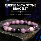 Fortune Jewel Purple Mica Stone Positive Bracelet