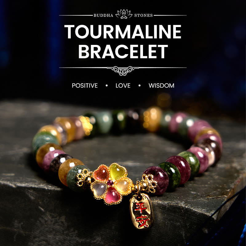 Fortune Jewel Tourmaline Jade Safe And Well Love Bracelet