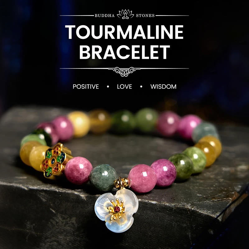 Fortune Jewel Tourmaline Wisdom Flower Bracelet
