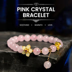 Fortune Jewel Pink Crystal Citrine Flower Warmth Bracelet