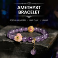 Fortune Jewel Amethyst Peach Blossom Fortune Meditation Bracelet