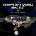 Fortune Jewel Strawberry Quartz Crystal Gourd Positive Bracelet