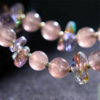 Fortune Jewel Strawberry Quartz Crystal Gourd Positive Bracelet