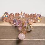 Fortune Jewel Strawberry Quartz Crystal Gourd Positive Bracelet
