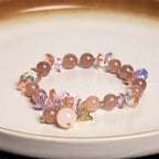Fortune Jewel Strawberry Quartz Crystal Gourd Positive Bracelet