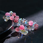 Fortune Jewel Strawberry Quartz White Crystal Pink Crystal Butterfly Love Bracelet
