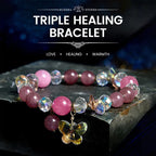 Fortune Jewel Strawberry Quartz White Crystal Pink Crystal Butterfly Love Bracelet