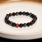 Fortune Jewel Natural Tiger's Eye Obsidian Hematite Positive Powerful Bracelet