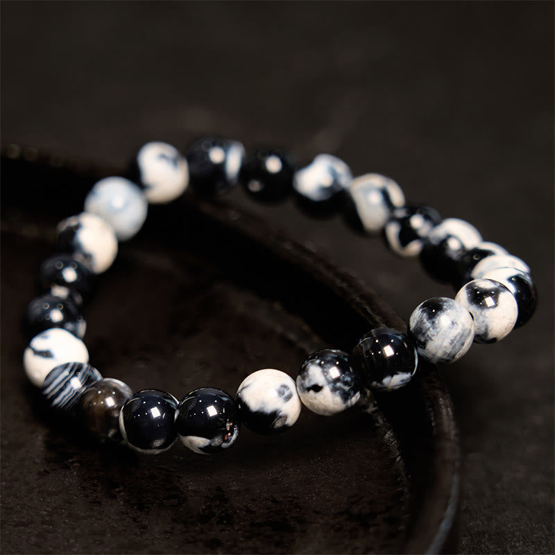 Fortune Jewel Orca Agate Protection Bracelet