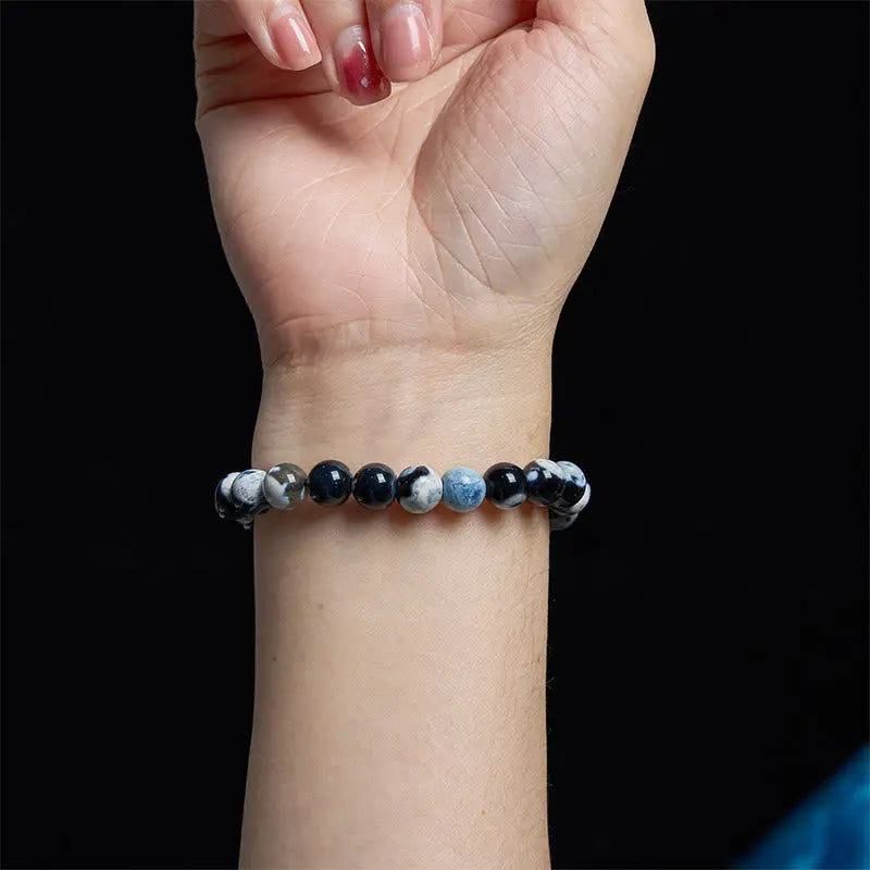 Fortune Jewel "May the Stars Guide Your Dreams" Orca Agate Bracelet Includes Gift Message Card Fortune Jewel