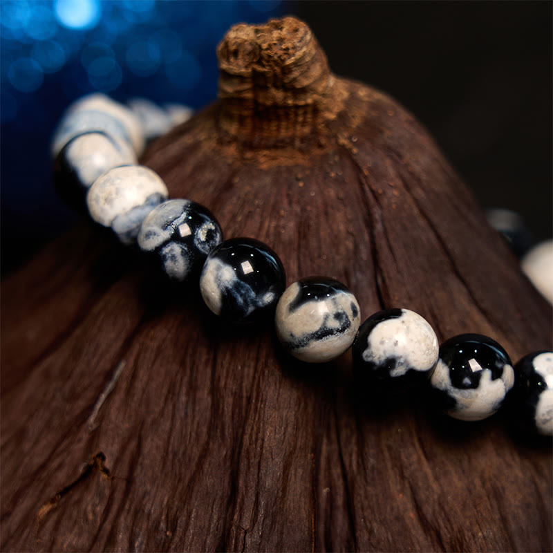 Fortune Jewel Orca Agate Protection Bracelet