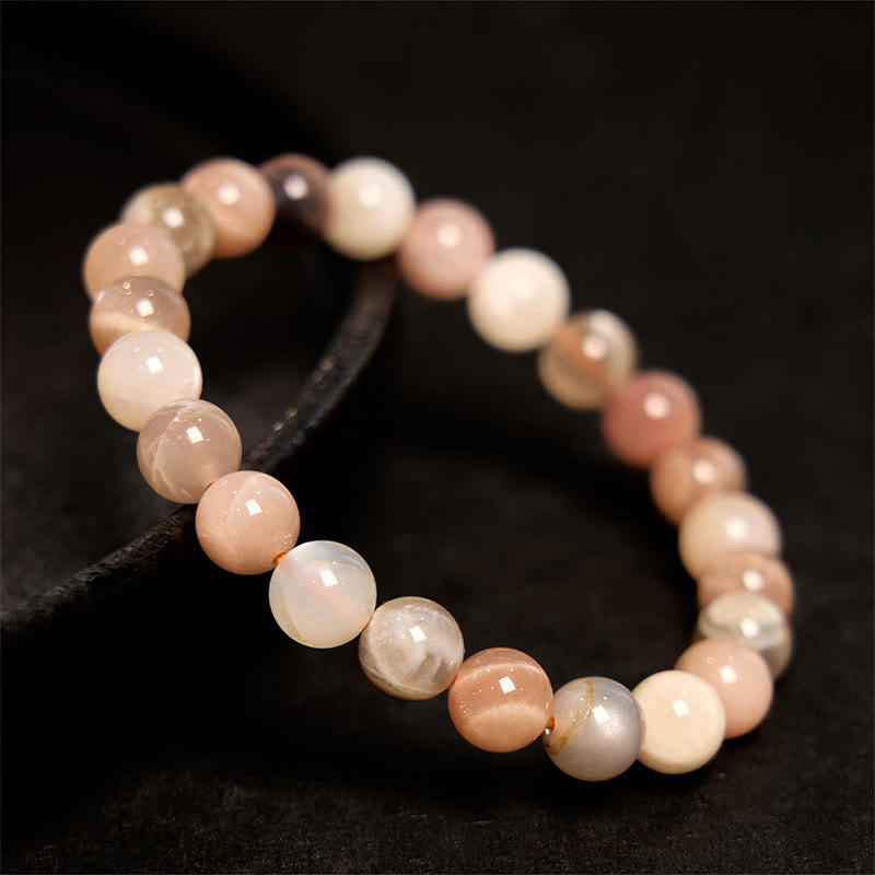Fortune Jewel Peach Moonstone Healing Bracelet