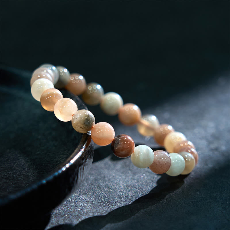 Fortune Jewel Peach Moonstone Healing Bracelet
