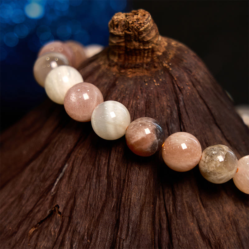Fortune Jewel Peach Moonstone Healing Bracelet