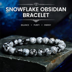 Fortune Jewel Snowflake Obsidian Balance Bracelet