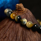 Fortune Jewel Yellow Blue Tiger Eye Courage Bracelet