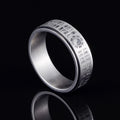 Fortune Jewel Bagua Yin Yang Chinese Characters Titanium Steel Balance Rotatable Ring Fortune Jewel