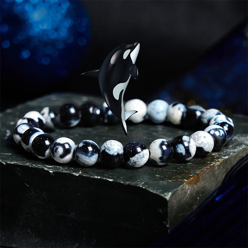 Fortune Jewel Orca Agate Protection Bracelet
