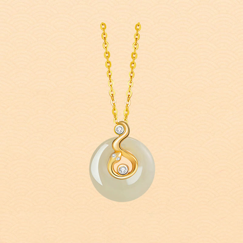 Fortune Jewel Chinese Zodiac Hetian Jade 925 Sterling Silver Abundance Necklace Pendant