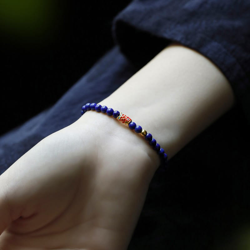 Fortune Jewel Lazurite Koi Fish Positive Bracelet