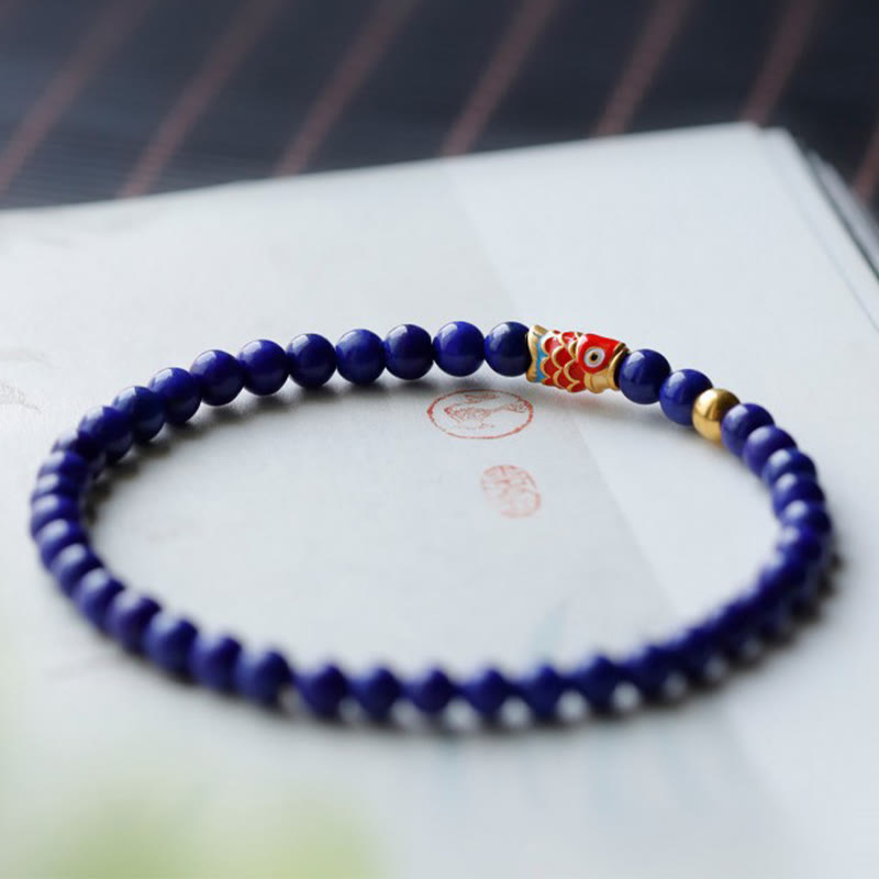 Fortune Jewel Lazurite Koi Fish Positive Bracelet