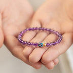 Fortune Jewel Natural Amethyst Lotus Spiritual Awareness Bracelet