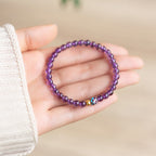 Fortune Jewel Natural Amethyst Lotus Spiritual Awareness Bracelet
