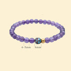 Fortune Jewel Natural Amethyst Lotus Spiritual Awareness Bracelet