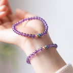 Fortune Jewel Natural Amethyst Lotus Spiritual Awareness Bracelet