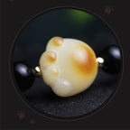 Fortune Jewel Black Obsidian Cat Paw Bodhi Seed Lucky Fortune Charm Purification Bracelet