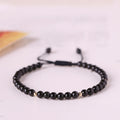 Fortune Jewel Small Black Obsidian Beads Fulfillment Rope Bracelet