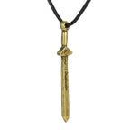 Fortune Jewel Vintage Yin Yang Copper Brass Sword Balance Necklace Pendant Fortune Jewel