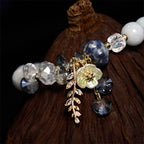 Fortune Jewel Blue Crystal Amethyst Sun Stone Green Aventurine Healing Bracelet