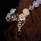 Fortune Jewel Blue Crystal Amethyst Sun Stone Green Aventurine Healing Bracelet
